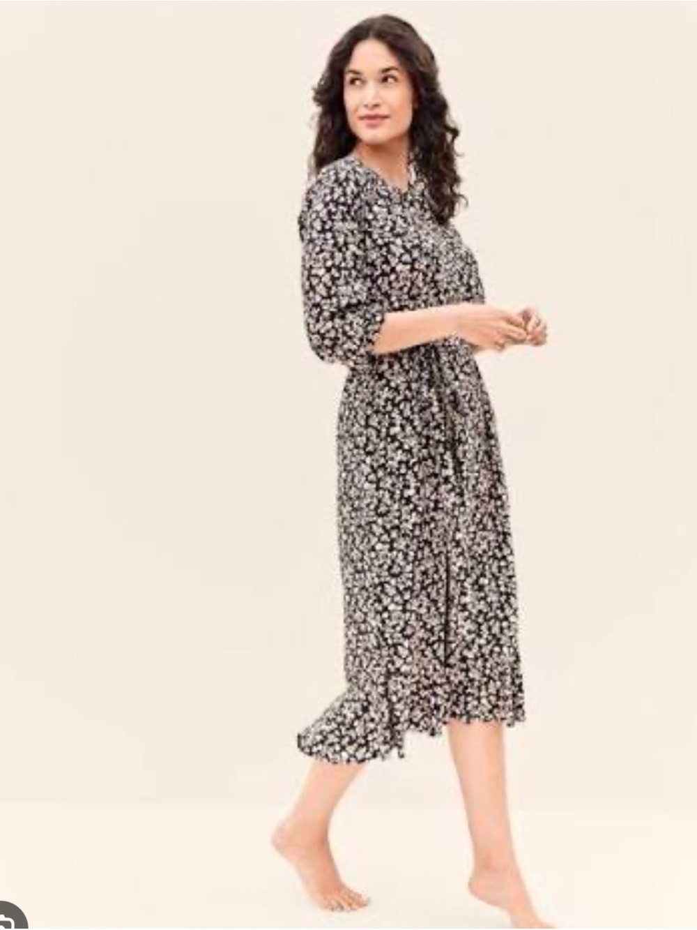 Little Planet by Carter’s Floral Maxi Dress Boho Maternity-Friendly Long Sleeve